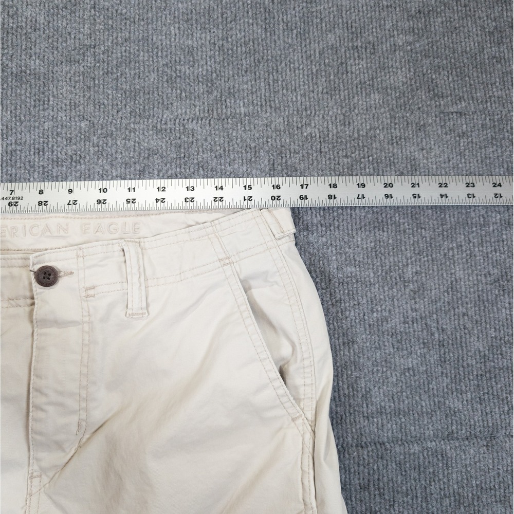 American Eagle Slim Lived-In Cargo Pants Mens 32x30 Tan Khaki Utility Trousers - Picture 6 of 15